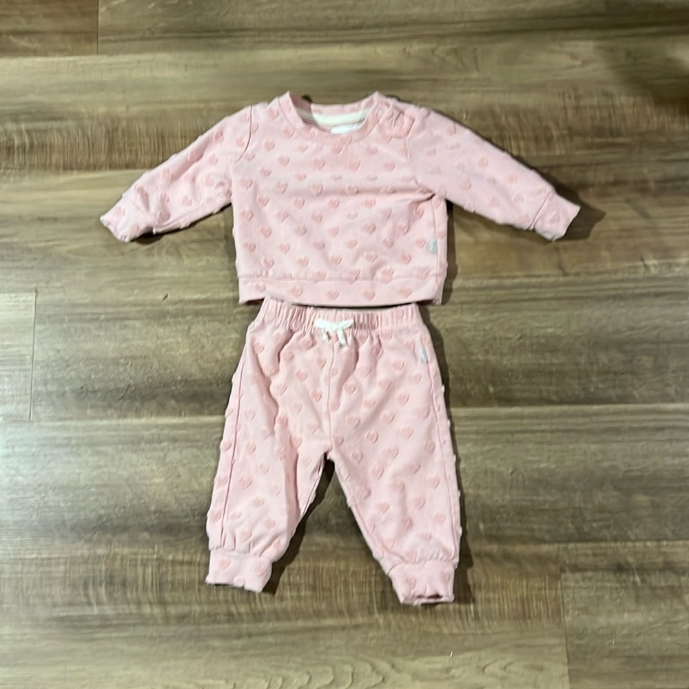 Sammy + Nat pink heart matching set